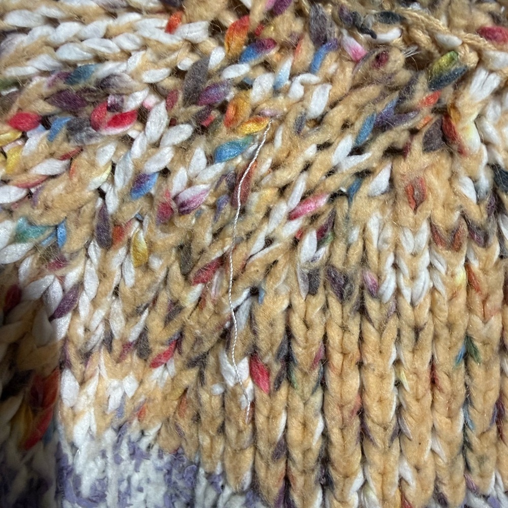 By Anthropologie Chunky Knit Sweater with Multicolor Accents, Size Small - Picture 14 of 15